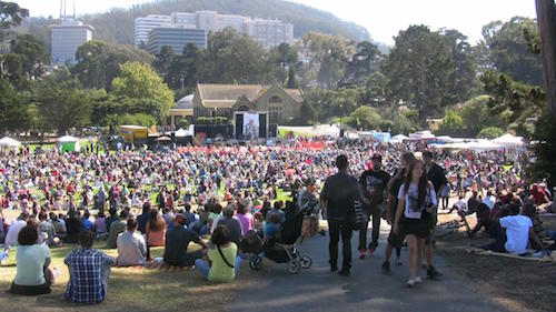 View of Comedy Day